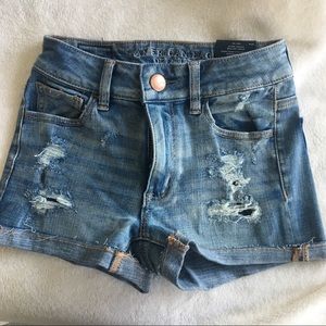 Hi-Rise Ripped Jean Shorts